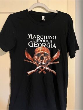 Marching Through Georgia Skull Graphic Tee - Black